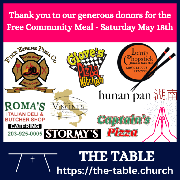 Thank you to our generous donors for the Community Meal Saturday April 20th (1)